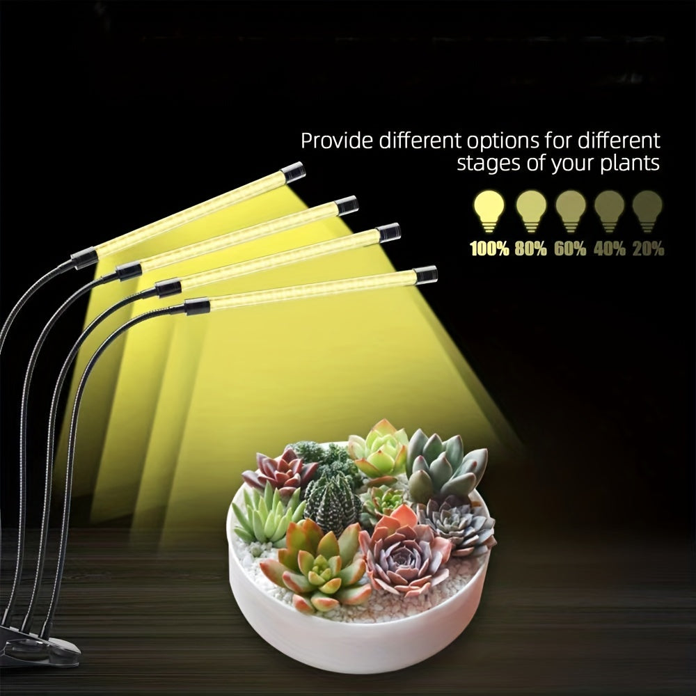 Luz de cultivo LED de espectro completo para plantas de interior, alimentada por USB, caja de cultivo de mesa