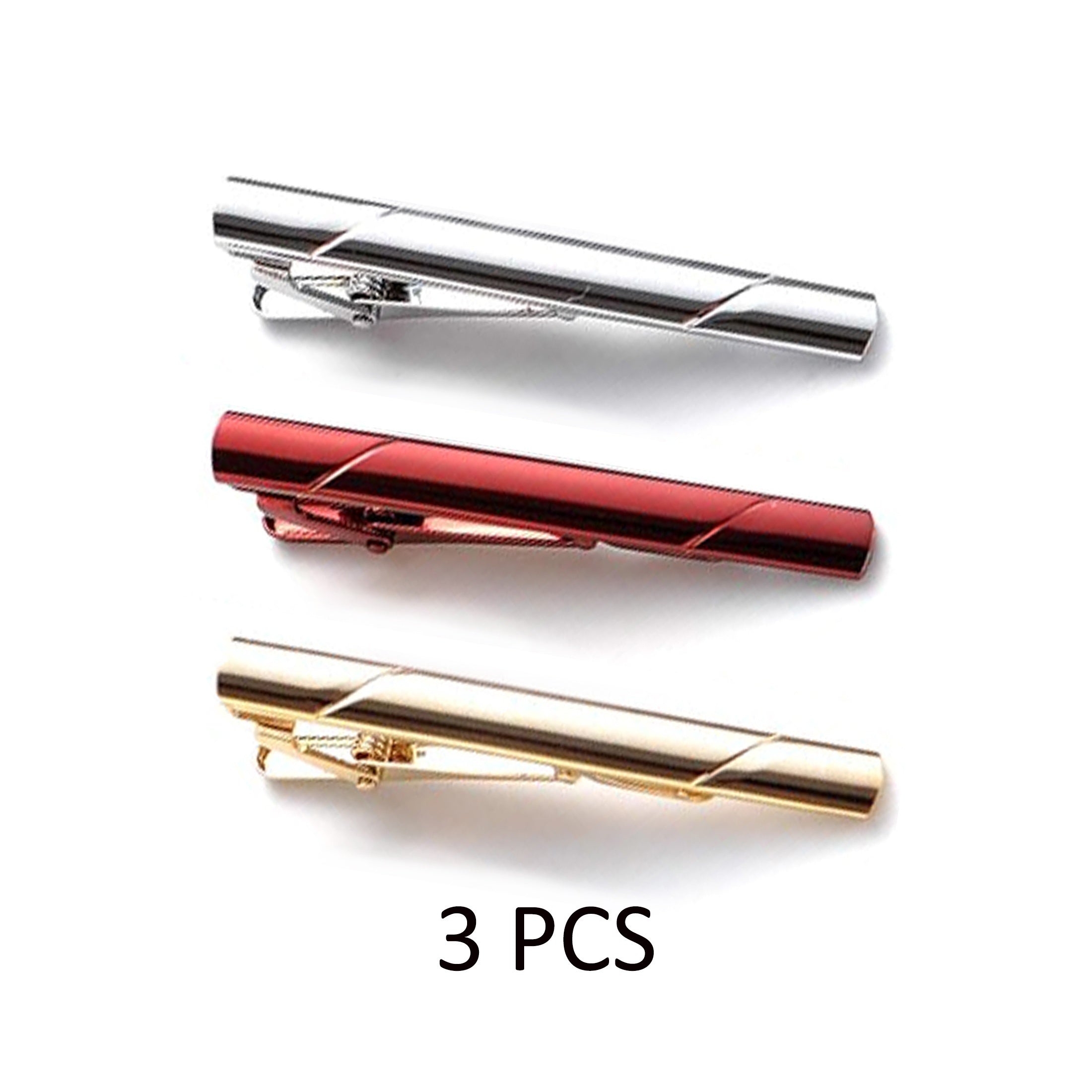 Набор из 3/6 серебряных зажимов для галстука для мужчин, свадебные деловые аксессуары