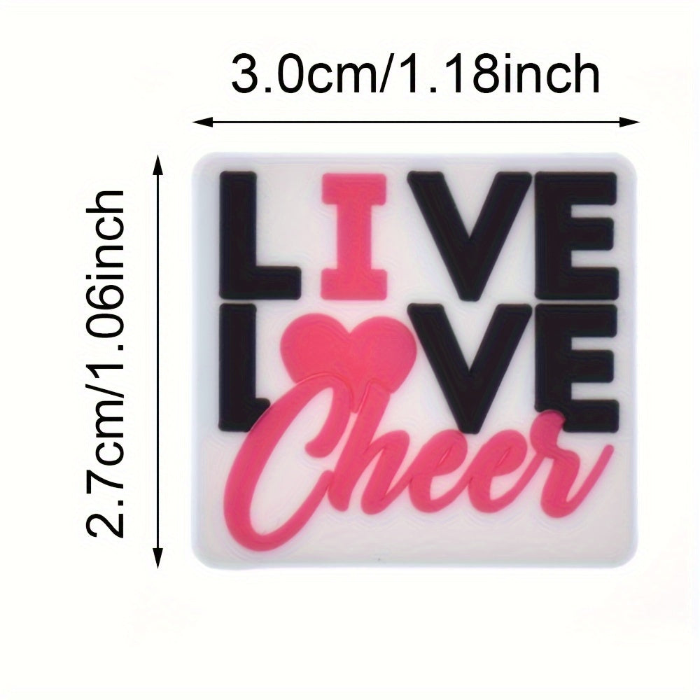 Uniseks PVC cheerleading poyafzal charm aksessuarlari bezaklar 20/33PCS