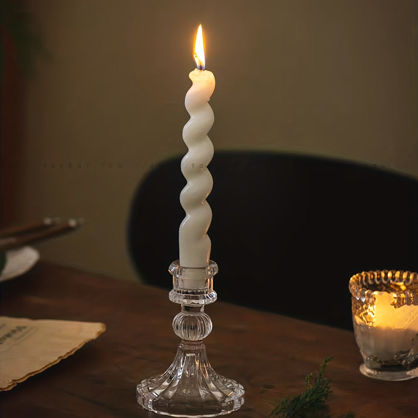 Glass Candle Holder Scandinavian Style for Weddings and Home Decor