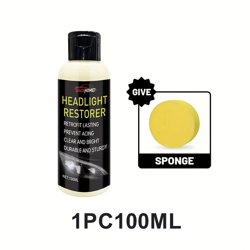 Universal Plastic Headlight Restoration Polish Clear Bright Finish