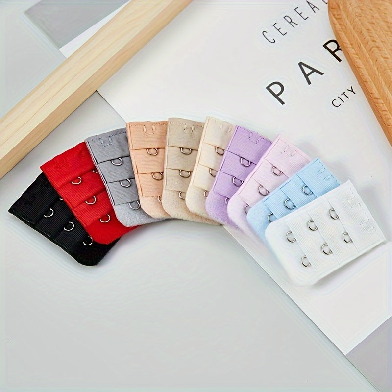 10-Pack Adjustable Bra Extenders with 2 Hooks Seamless Fit Durable Support