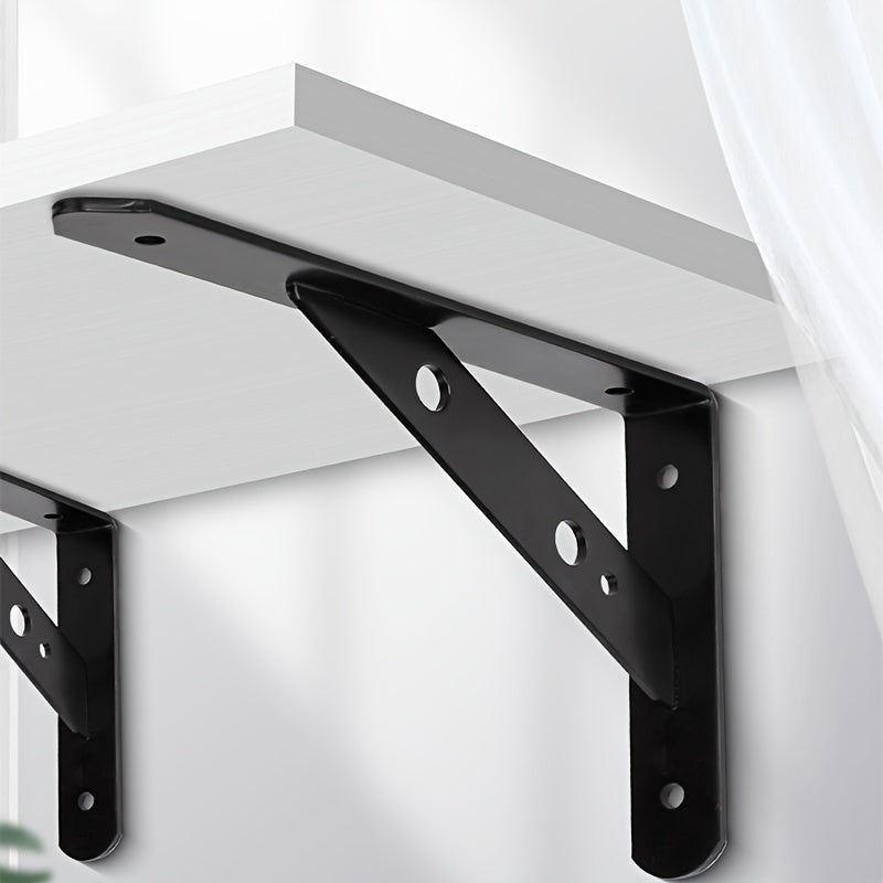 Triangular Wall Shelves Set with Sturdy Brackets for Bedroom Living Room Kitchen