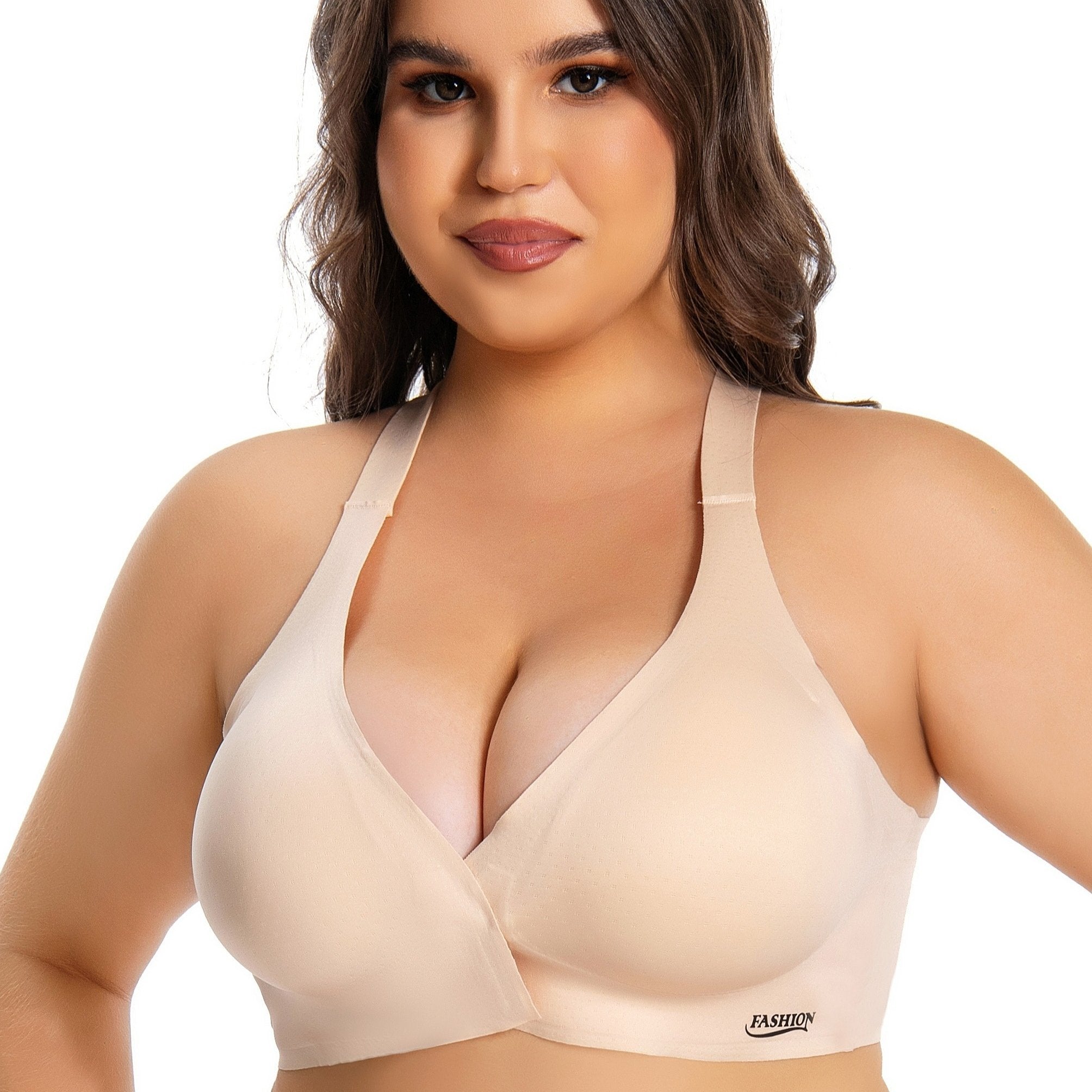 Plus o'lchamli to'liq rangli, simsiz sport brasi, olib tashlanadigan sim bilan