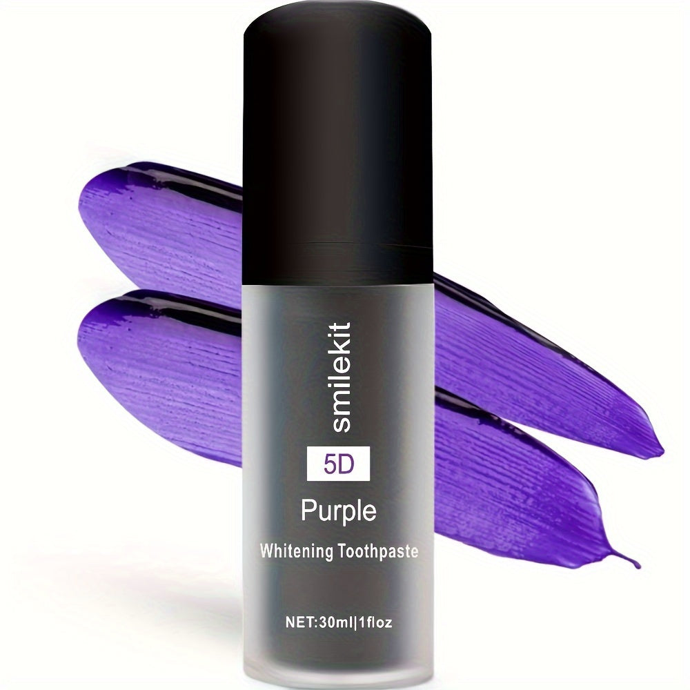 Pasta de dientes morada con blanqueamiento y aliento fresco 30ml limpieza profunda