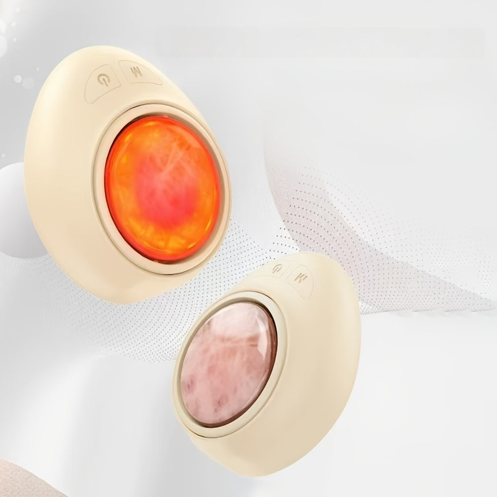 Masajeador facial eléctrico de jade con 4 modos, recargable por USB, dispositivo portátil de cuidado de la piel