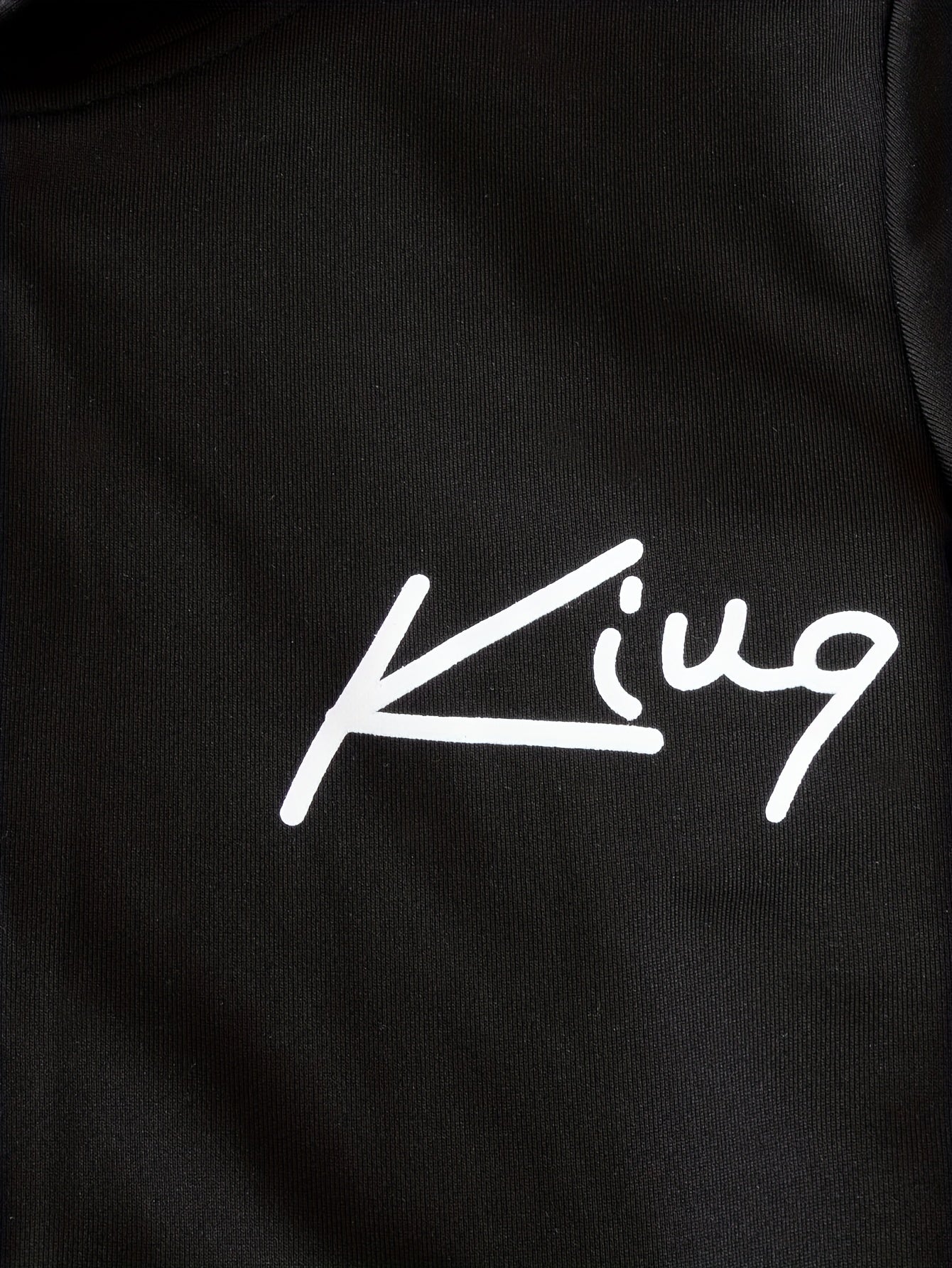 Boys' Black Zip-Up Hoodie and Joggers Set Casual Fall Winter Polyester