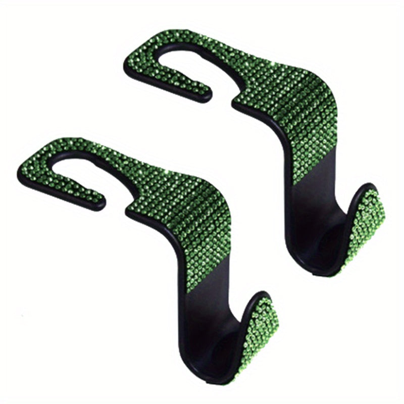 Ayollar uchun avtomobil o'rindig'i orqa tutqichli rhinestone bezatilgan saqlash tashkilotchisi, bardoshli ABS