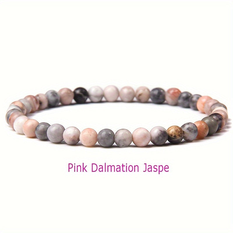 Set of 10 Boho Natural Stone Beaded Bracelets with Healing Crystals for Women