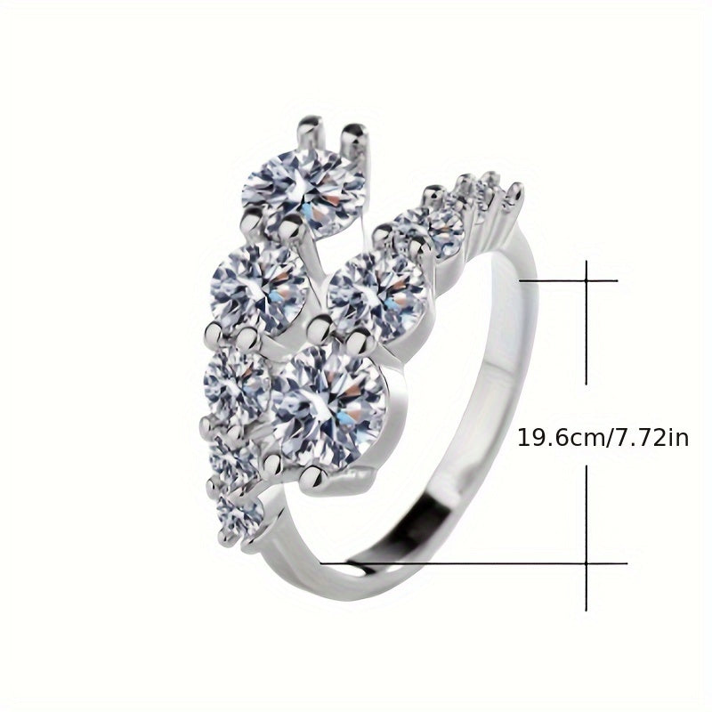 Ayollar va qizlar uchun Sterling Silver Moissanite Twist Cuff Ring