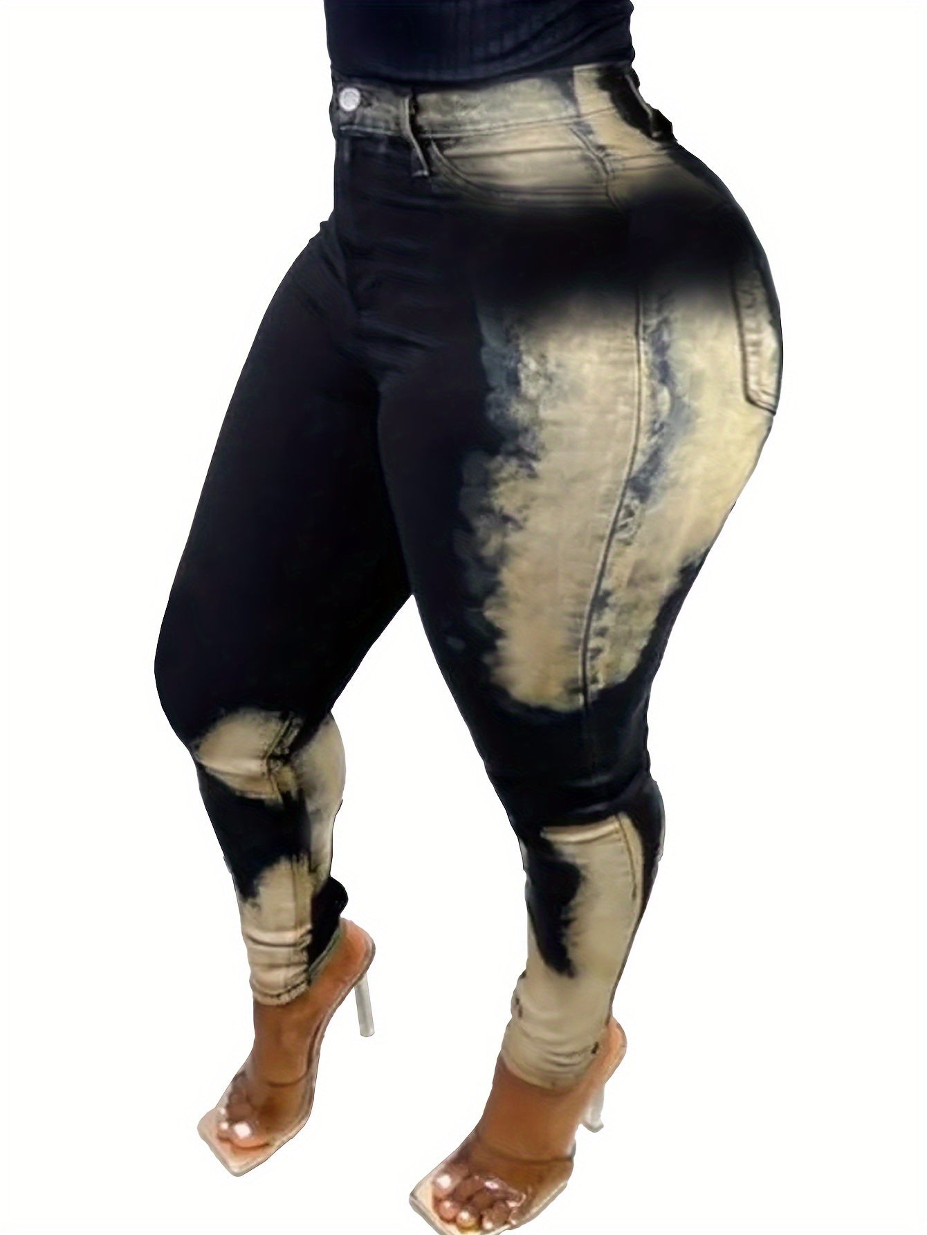 Women's Curvy Denim Pants Casual Fit Stretchy Jeggings