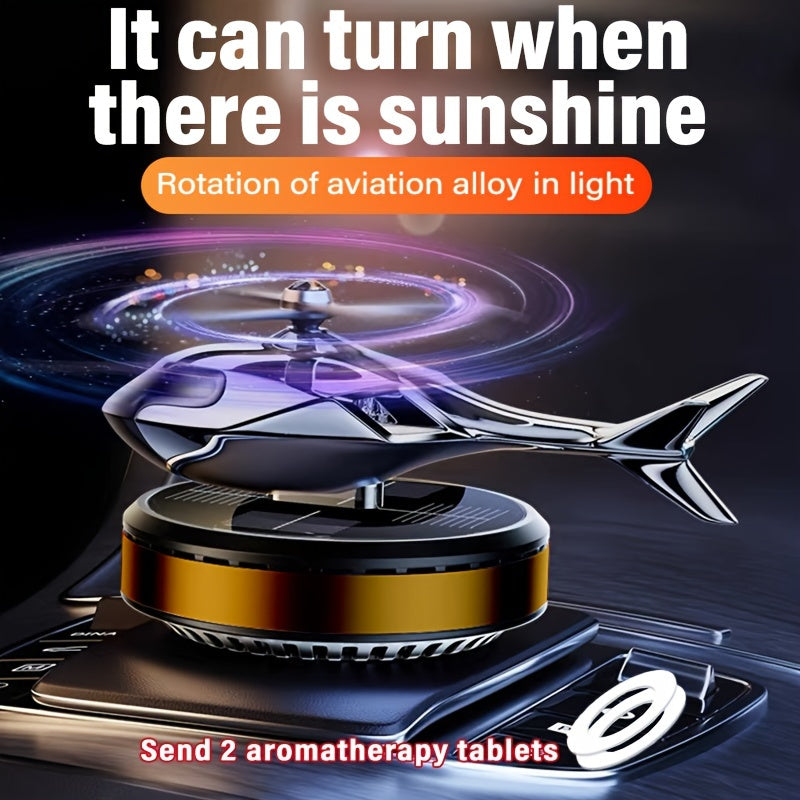 Ambientador de coche con energía solar, helicóptero decorativo para tablero, difusor de aromas, accesorios para el interior del coche
