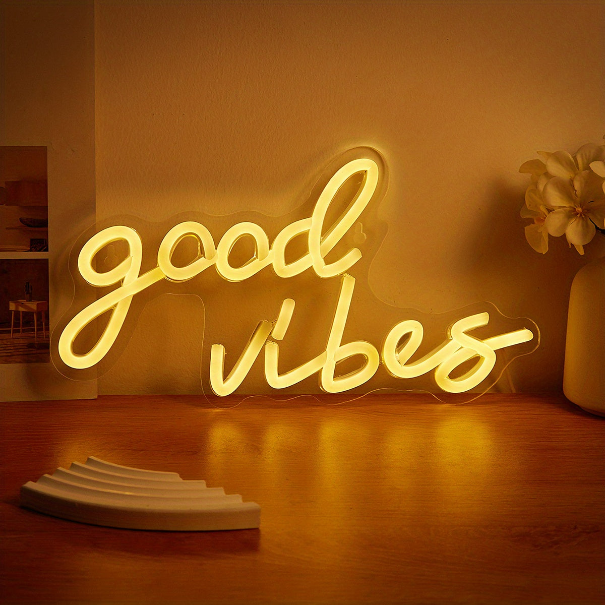 Pink Cursive LED Neon Sign USB Powered Wall Decor for Bedroom Bar Party