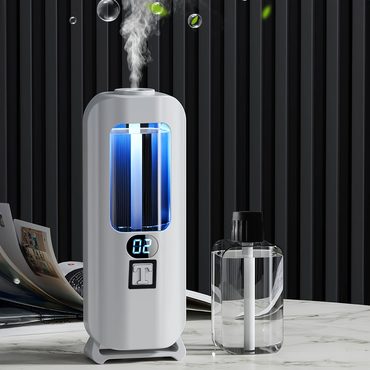 Automatic Aromatherapy Air Humidifier 1L USB Rechargeable Plastic for Office Bathroom