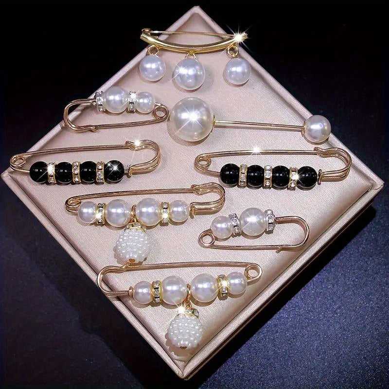 Set of 9 Adjustable Waistband Clips for Pants and Skirts Non-Slip Buckle Brooches