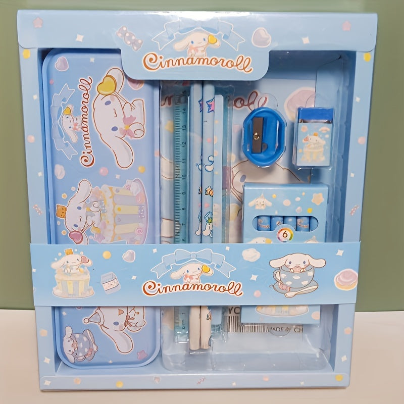 Kids Stationery Set with Ruler and Eraser for Ages 14+ College Ruled Plastic Gift Pack