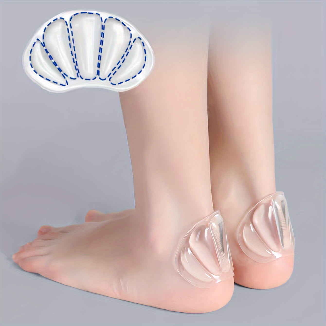 Unisex Gel Heel Protectors Cushion Pads Adhesive Heel Stickers 2PCS