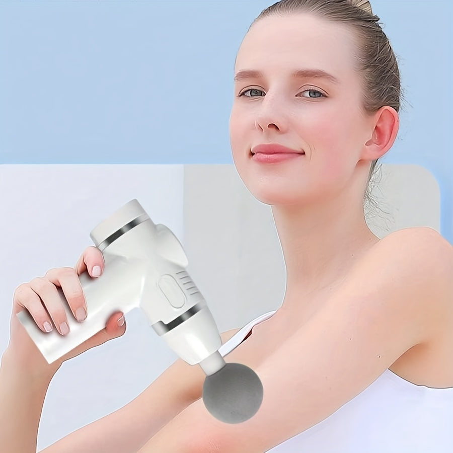 Handheld Massager with 12 Heads 8 Speeds Rechargeable USB Travel Home Use