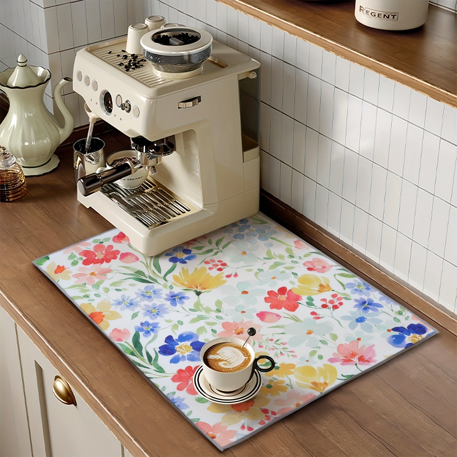 Heat Resistant Non-Slip Dish Drying Mat Washable Kitchen Placemat 38.1x50.8 cm