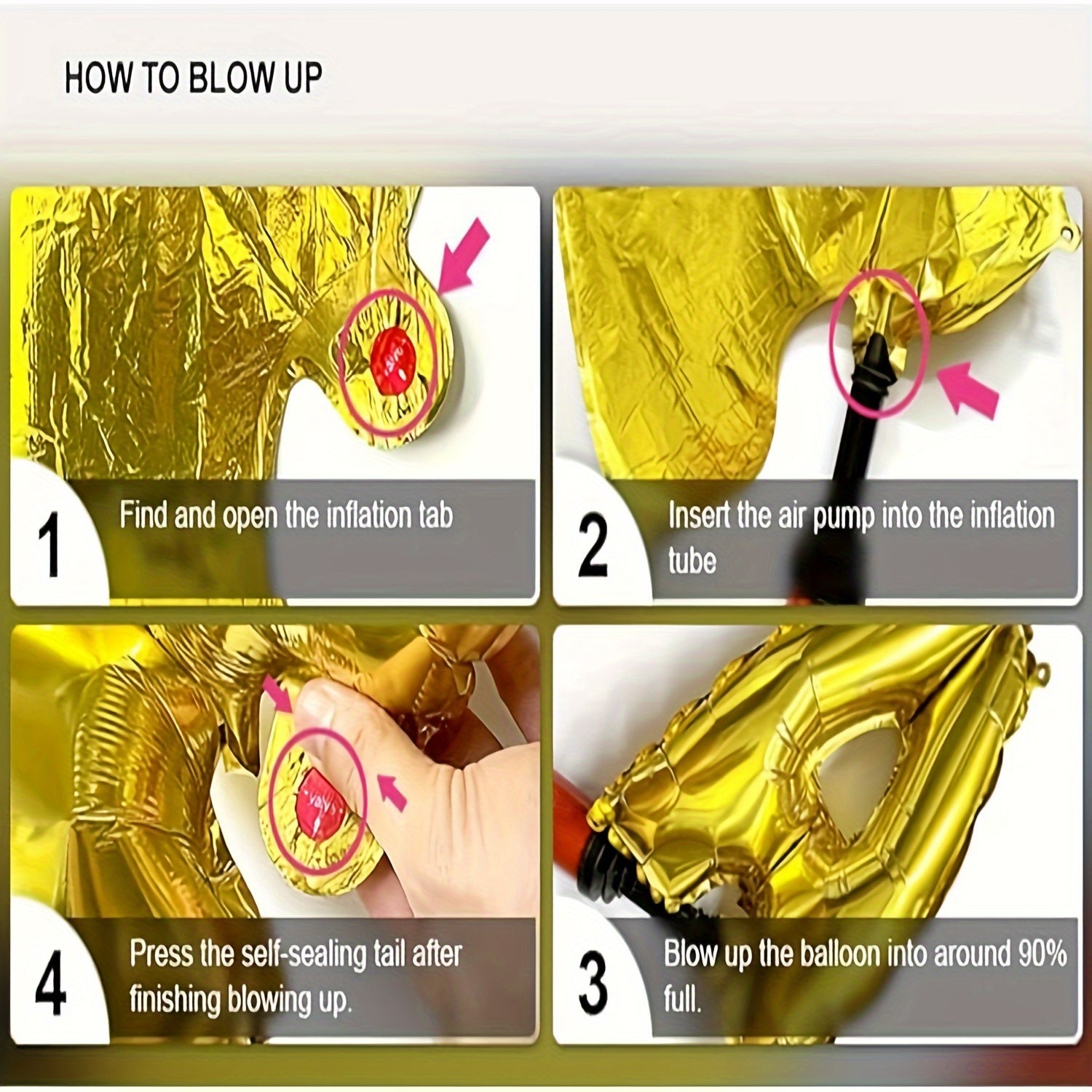 Kit de globos con número de foil dorado con soporte 81cm de aluminio metálico para celebraciones