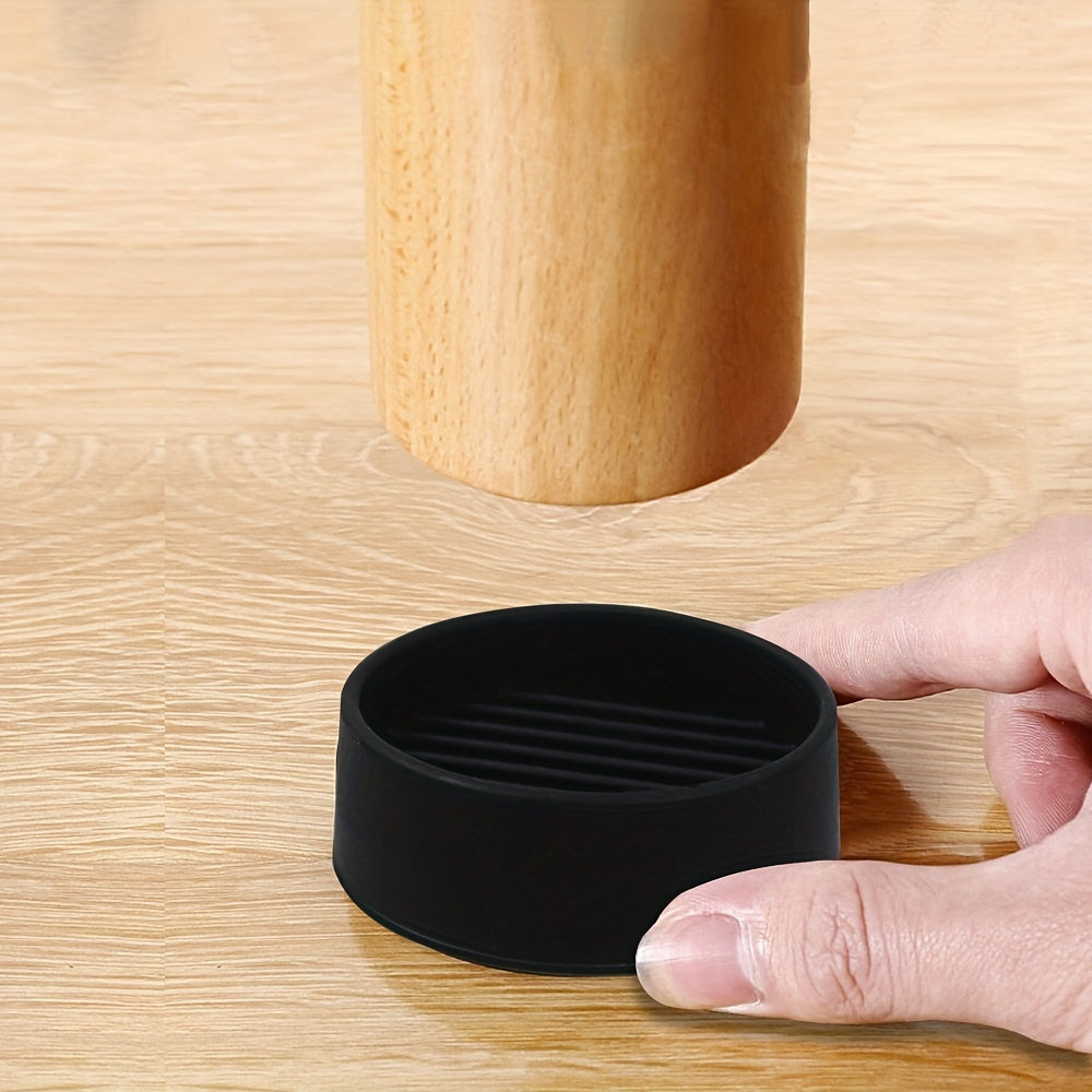 Pack de 4 protectores antideslizantes negros de 5,08 cm para patas de muebles, protectores antideslizantes para muebles