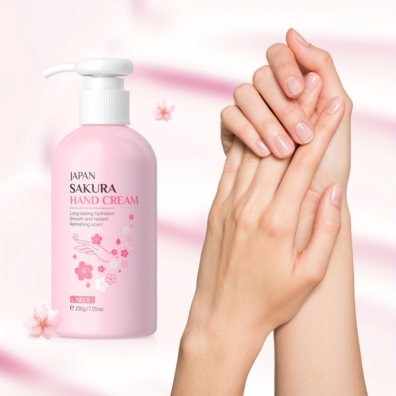Sakura Hand Cream 200g Deep Hydration Vitamin C Niacinamide for Dry Sensitive Skin