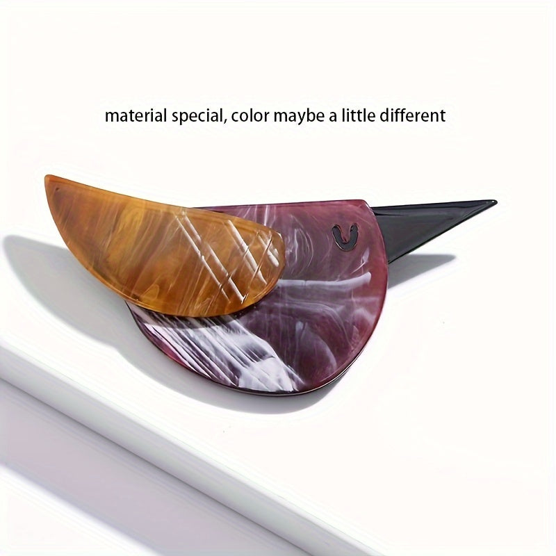 Broches de ave de acrílico, alfileres de solapa, accesorio de moda, lindo estilo punk