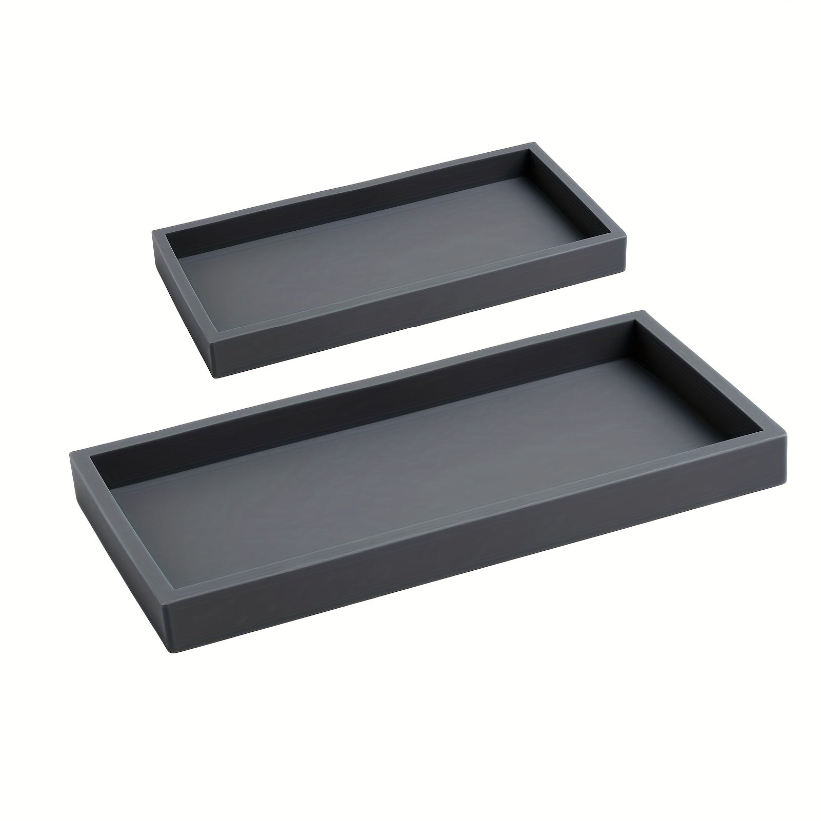 Набор из 2 ударопрочных силиконовых подносов для кухни и ванной