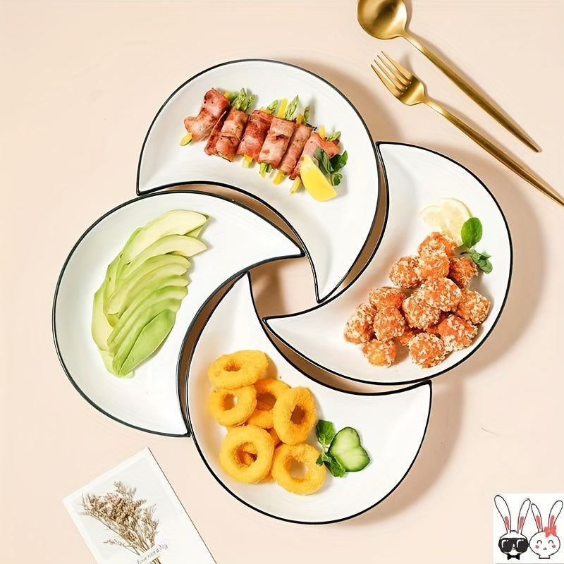 Set of 3/4/5 Ceramic Platter Plates for Family Gatherings Hot Pot Picnics Camping Barbecues