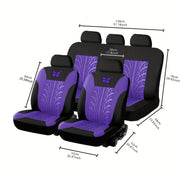 Full Set Of Cloth Car Seat Cover Universal Front And Rear Airbag Compatible