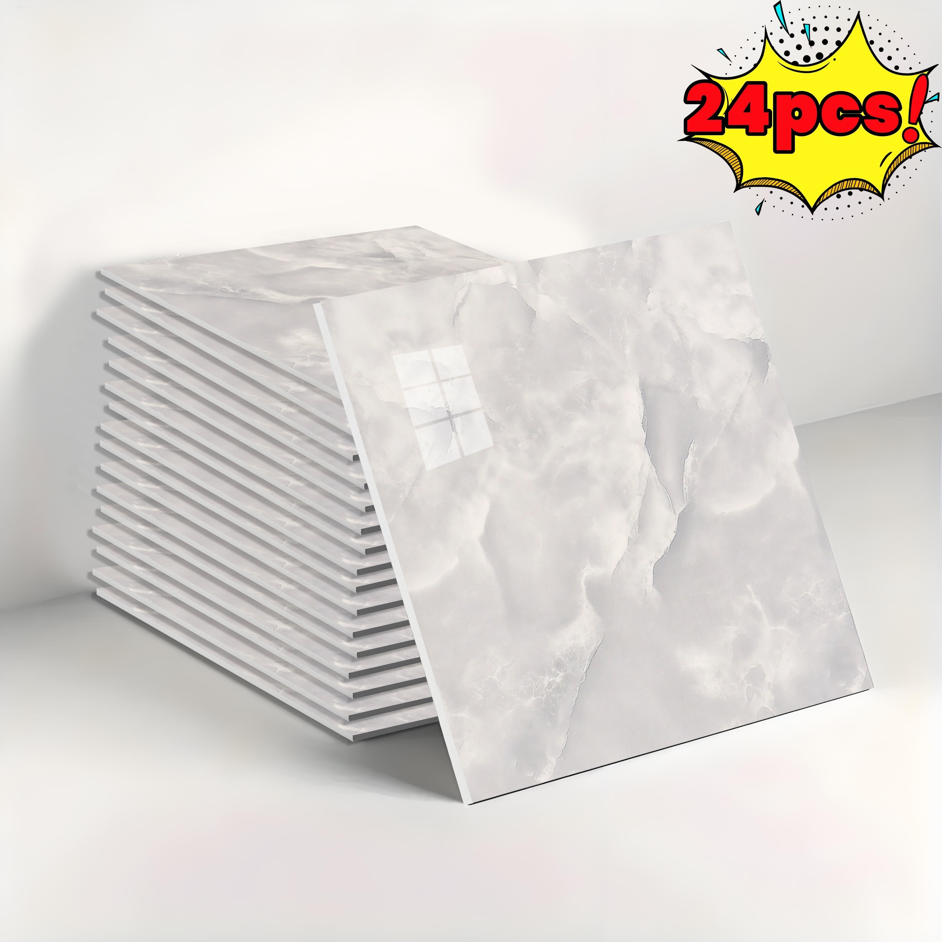 Vintage Marble Self-Adhesive Wall Tiles Waterproof Peel and Stick Backsplash for Bathroom Kitchen Living Room