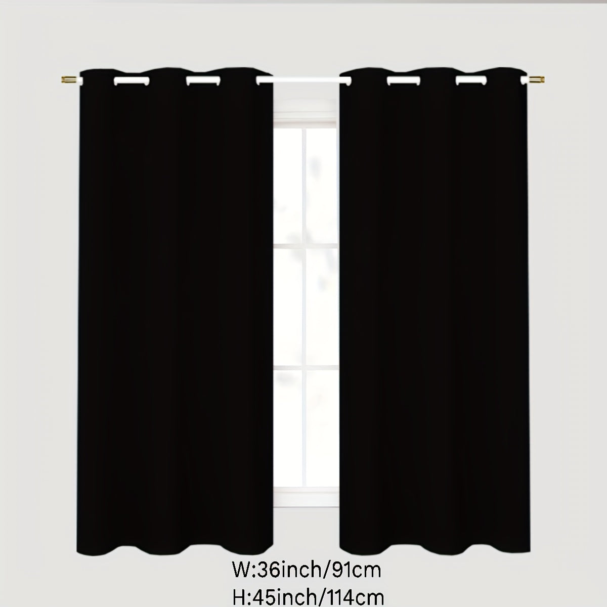 Gray Blackout Curtains for Bedroom Living Room Thermal Insulation Noise Reduction 1PC