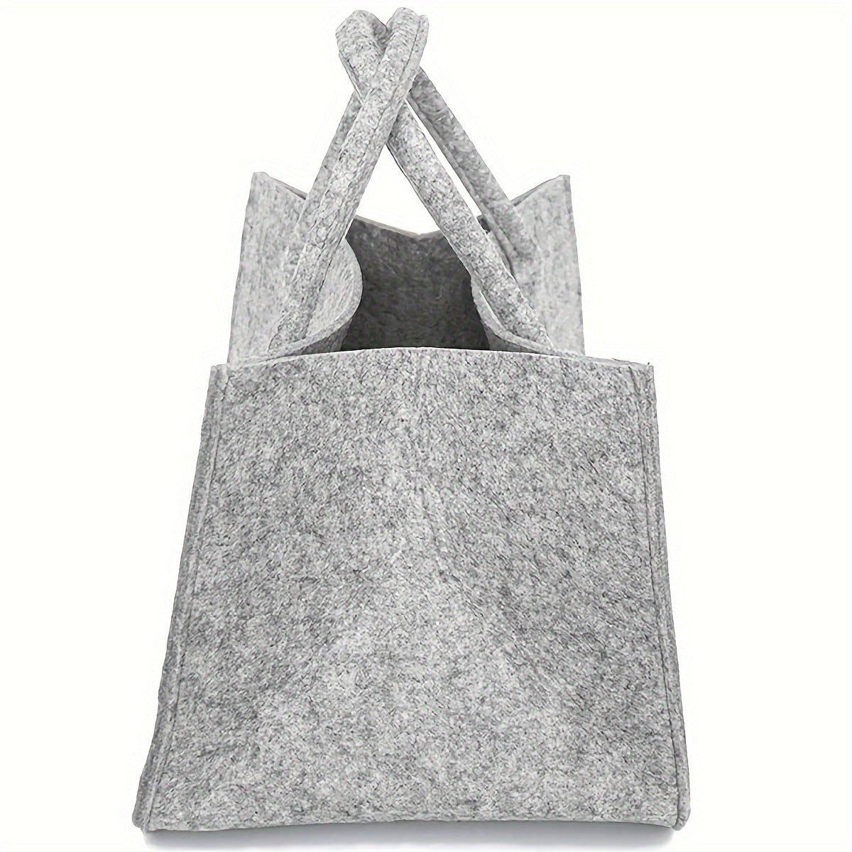 Firewood Tote Bag Sturdy Black Felt Log Carrier for Fireplace Outdoor Storage