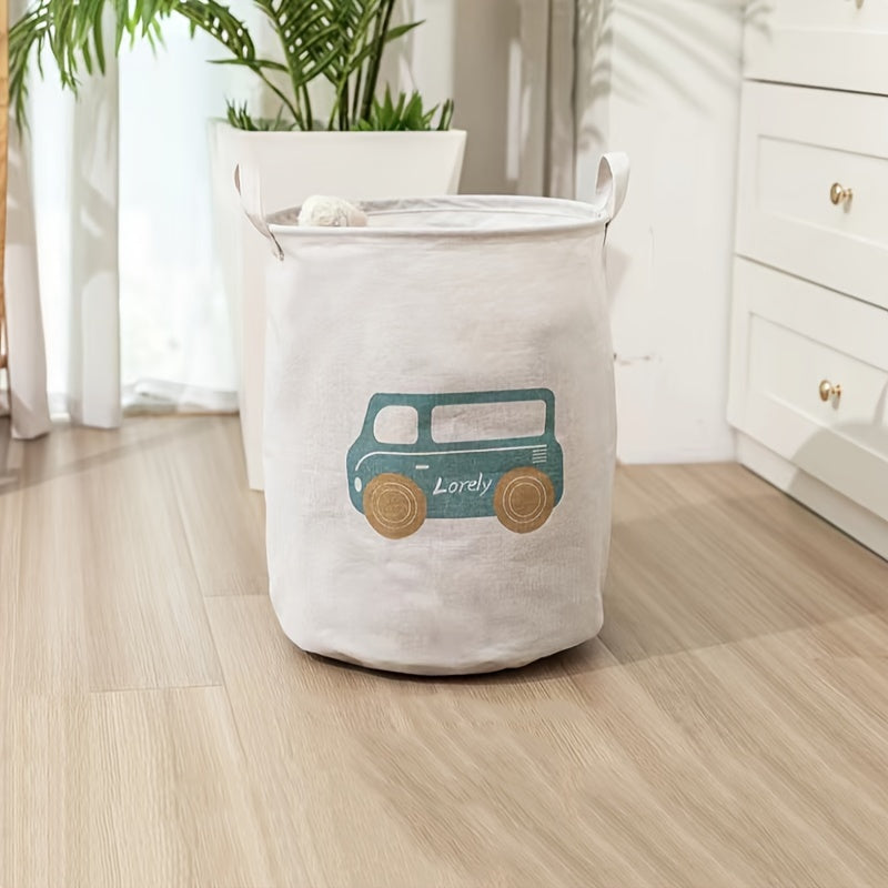 Cesta de lavandería de tela con 1 pieza de almacenamiento plegable para ropa y juguetes