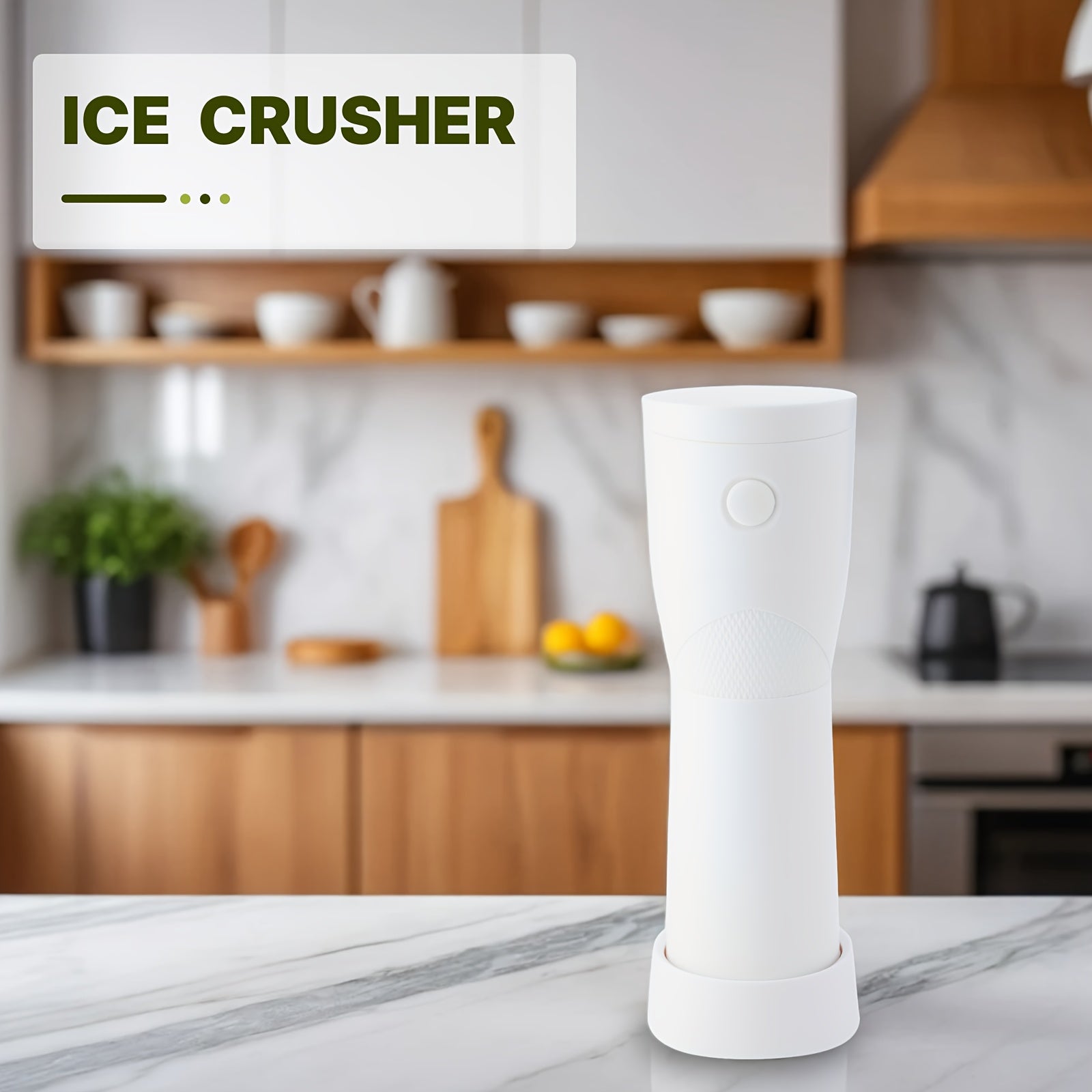 Kabelsiz elektr shisha maydalagich, zanglamaydigan po'lat burchaklar, portativ muz maydalash, xavfsiz va sog'lom