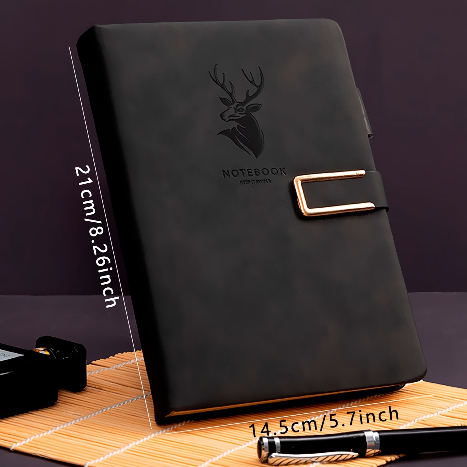 Ultra-Thin Waterproof A5 Notebook with Soft Cover and Bookmark for Office and School