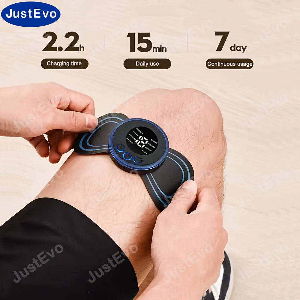 JustEvo portativ mini massaj yamoqi, to'liq tana mushaklari va fasiyalarini bo'shatuvchi USB orqali zaryadlanadigan batareyaga ega, 36V dan kam ishlash voltaji bilan yelka, bo'yin va butun tana massajlari uchun ideal.