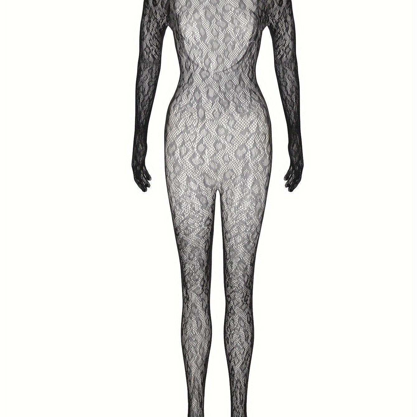 Plus Size Leopard Print Bodysuit with Long Sleeves Exotic Lingerie for Parties