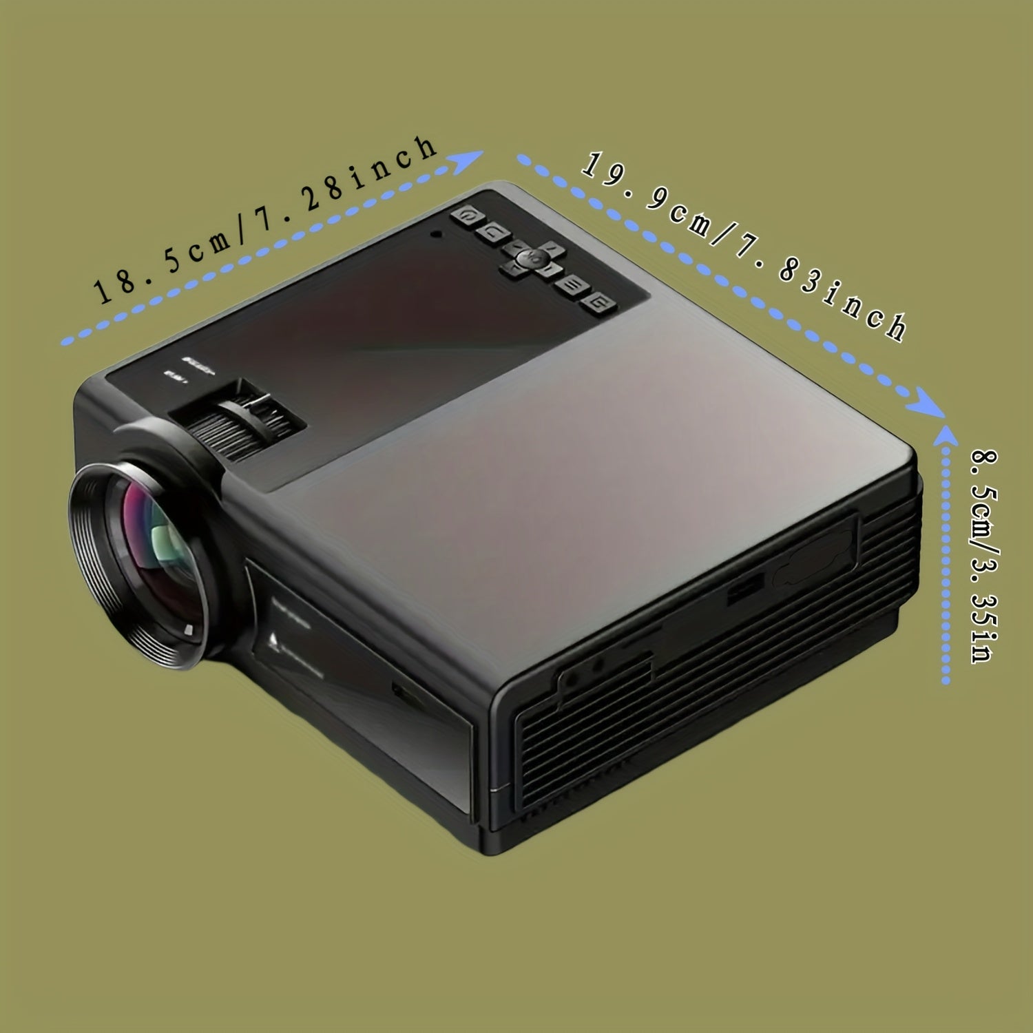 4K WiFi Projector 12000 Lumens Native 1080P Portable Short Throw for Home Cinema and Outdoor Use