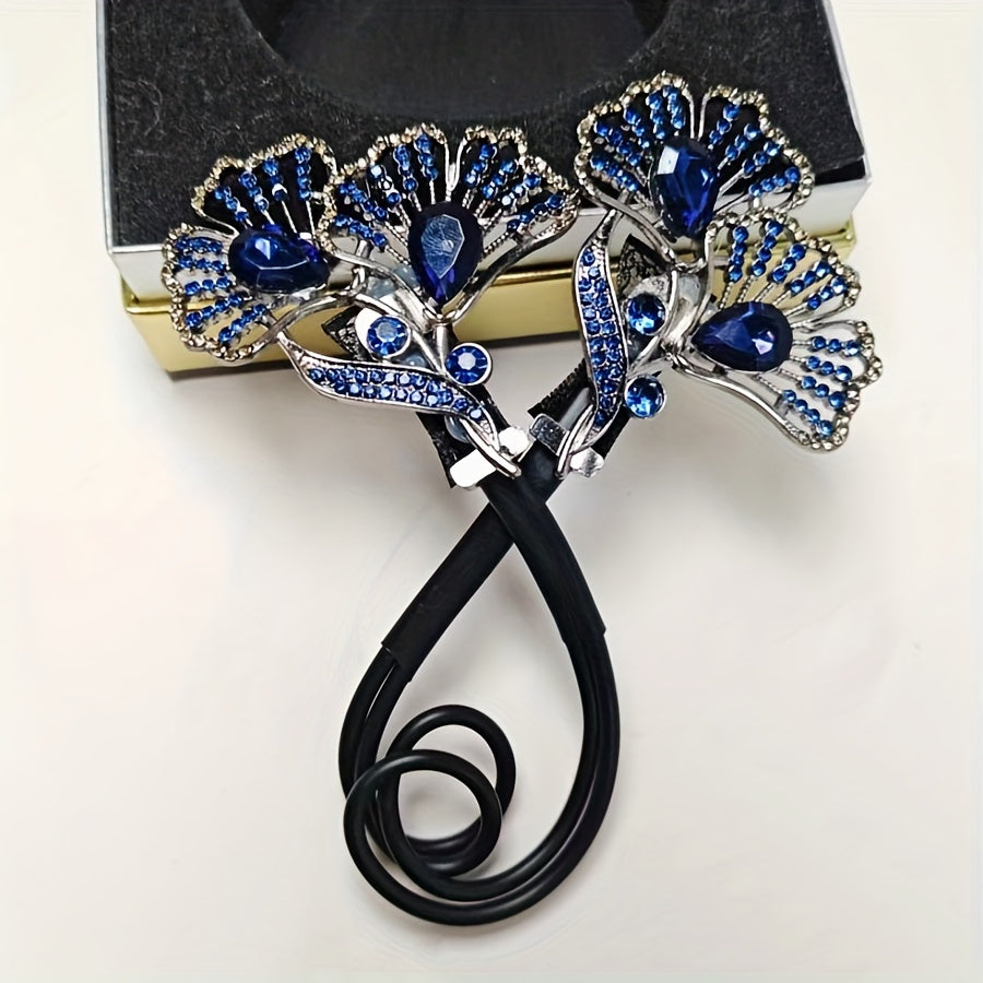 Stylish Retro Ginkgo Leaf Hair Bun Maker for Women Alloy Hair Accessory for Textured Hair