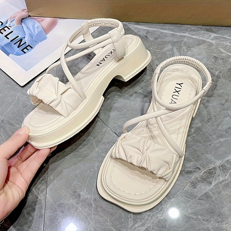 Women's Retro Summer Platform Sandals Open-Toe Roman Style Comfortable
