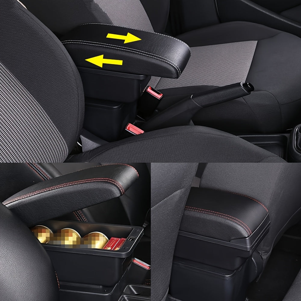 Car Interior Center Console Armrest Box Storage Carrier for Compact Vehicles