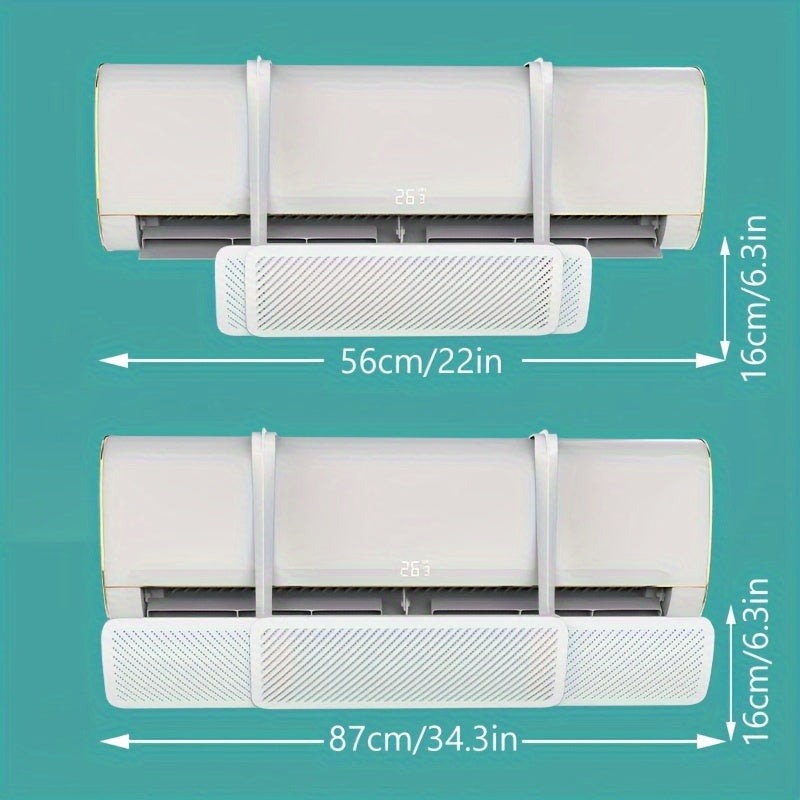 Portable Air Conditioner Deflector Wall Mount Universal Wind Screen Cover Adjustable Temperature Control