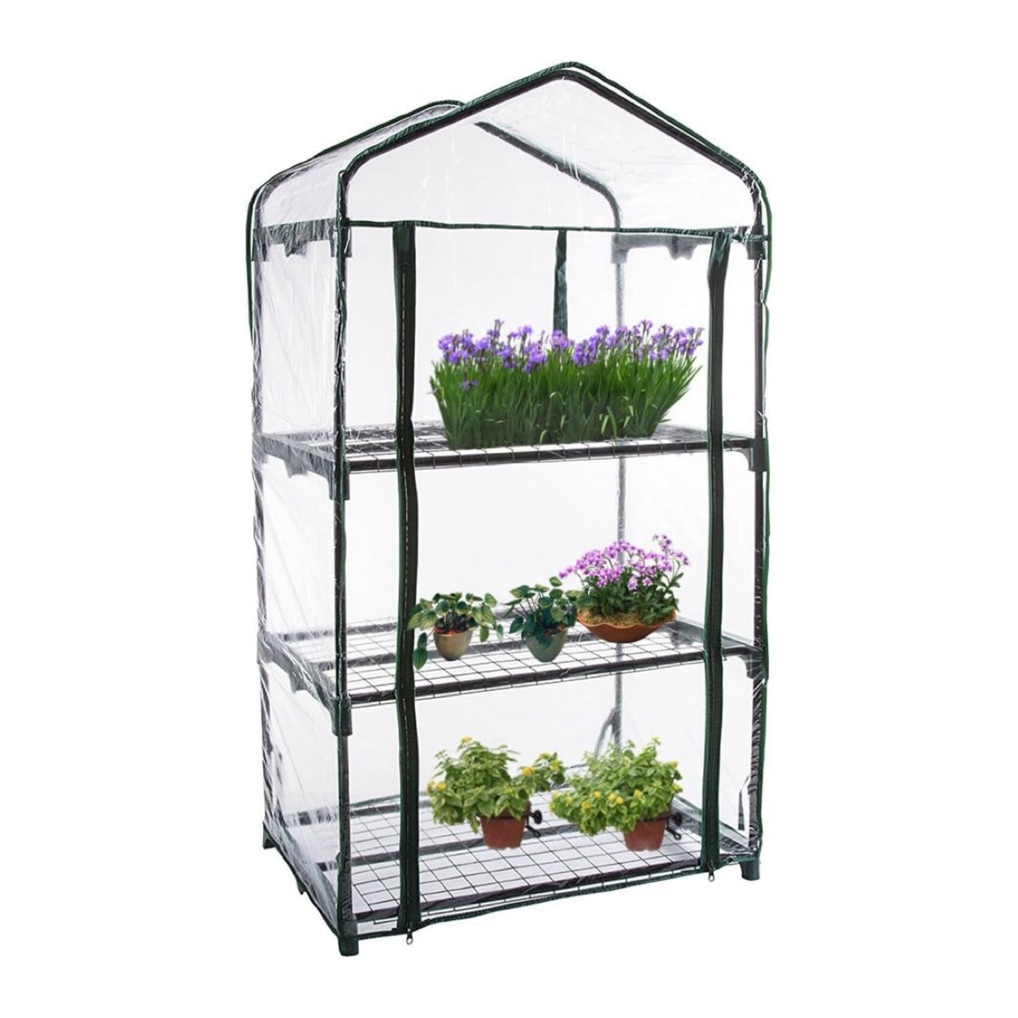 Multi-Layer PVC Greenhouse Cover Waterproof UV Windproof for Plants Seeds Herbs Vegetables