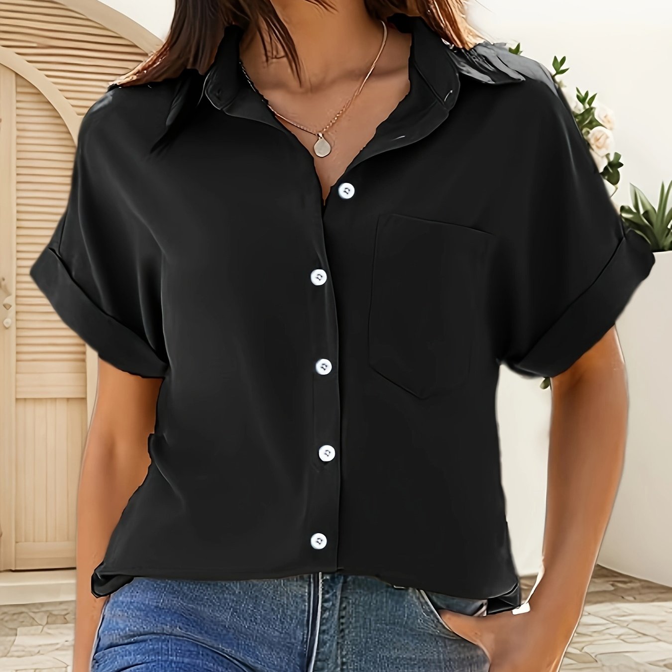 Plus Size Women's Casual Stylish Loose Summer Shirt Hot Trendy Top