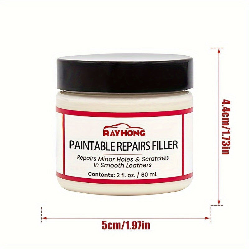 2-Pack Leather Repair Filler for Car Upholstery and Sofa Plastic Material