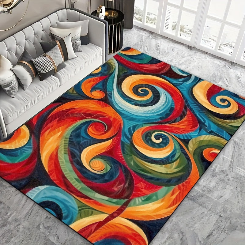 Thick Abstract 3D Line Kitchen Floor Mat, Machine Washable, Indoor Use