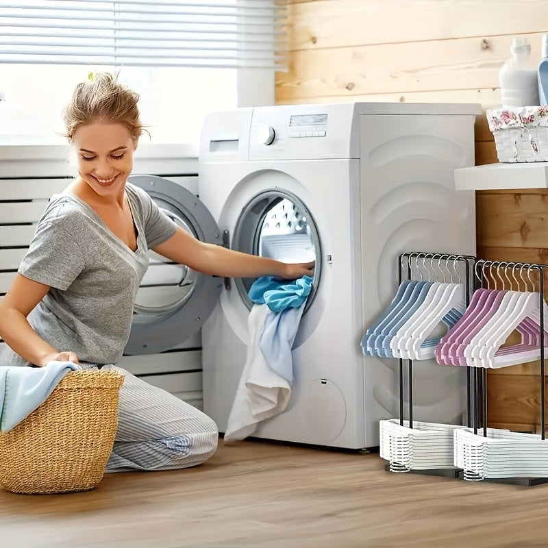 White Plastic Hanger Organizer for Clothing and Accessories Compact Storage