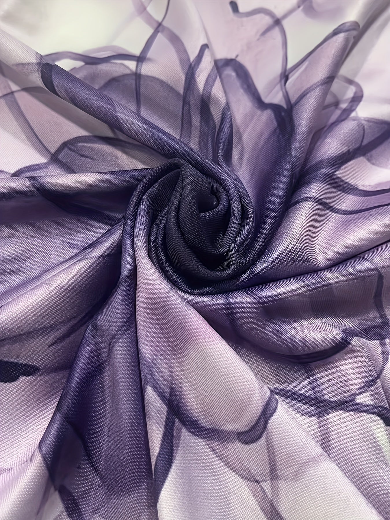 Plus Size Women's V-Neck Floral Print T-Shirt Lightweight Short Sleeve White Purple Black