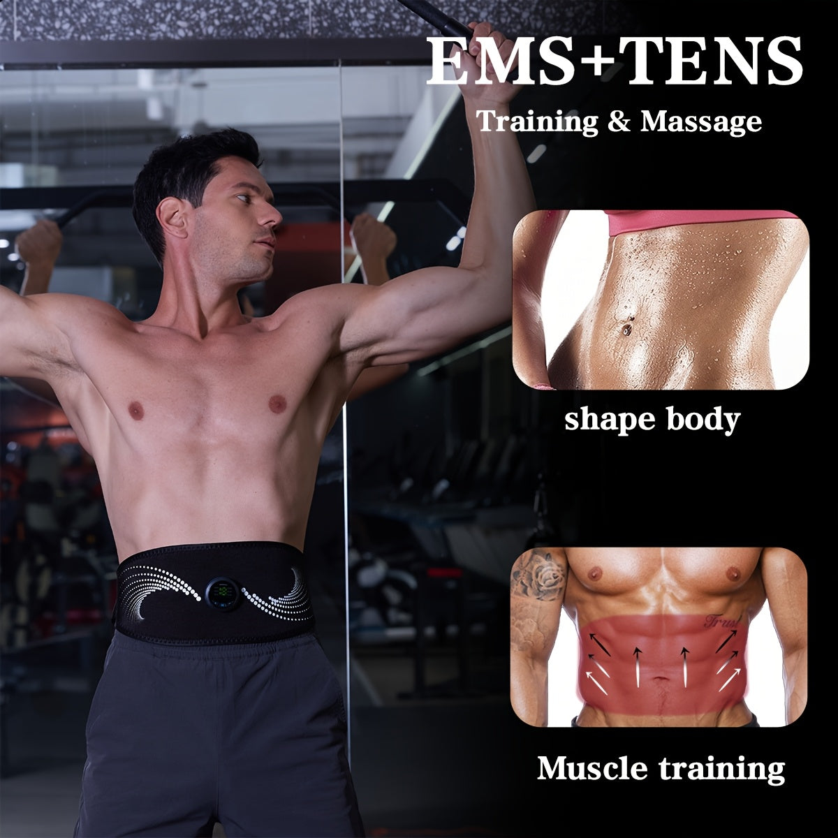 Portable EMS TENS Muscle Stimulator with 6 Modes and 18 Intensity Levels